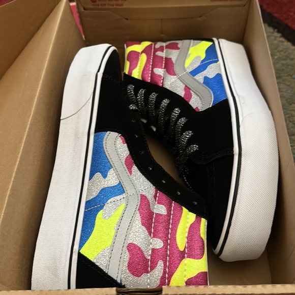 Vans Sk8 Hi platform 2 after dark camouflage true white - Picture 10 of 10